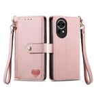 For Huawei nova 13 Love Zipper Lanyard Leather Phone Case(Pink) - 2