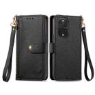 For Huawei nova 13 Pro Love Zipper Lanyard Leather Phone Case(Black) - 2