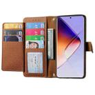 For Infinix Note 40 Pro 4G Love Zipper Lanyard Leather Phone Case(Brown) - 3