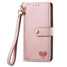 For Infinix Note 40 Pro 4G Love Zipper Lanyard Leather Phone Case(Pink) - 2