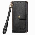 For Infinix Note 40 Love Zipper Lanyard Leather Phone Case(Black) - 2