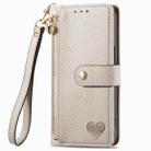 For Infinix Note 40 Love Zipper Lanyard Leather Phone Case(Gray) - 2