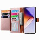 For Infinix Note 40 Love Zipper Lanyard Leather Phone Case(Pink) - 3