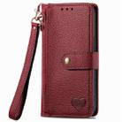 For Infinix Note 40 Love Zipper Lanyard Leather Phone Case(Red) - 2