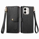 For Infinix Smart 9 Love Zipper Lanyard Leather Phone Case(Black) - 2