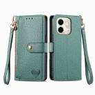 For Infinix Smart 9 Love Zipper Lanyard Leather Phone Case(Green) - 2