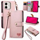 For Infinix Smart 9 Love Zipper Lanyard Leather Phone Case(Pink) - 1