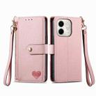 For Infinix Smart 9 Love Zipper Lanyard Leather Phone Case(Pink) - 2