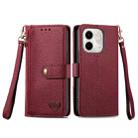 For Infinix Smart 9 Love Zipper Lanyard Leather Phone Case(Red) - 2