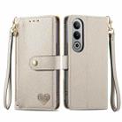 For OnePlus Nord  CE4 Love Zipper Lanyard Leather Phone Case(Gray) - 1