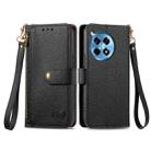 For OnePlus Ace 3 Pro Love Zipper Lanyard Leather Phone Case(Black) - 2