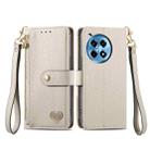 For OnePlus Ace 3 Pro Love Zipper Lanyard Leather Phone Case(Gray) - 2