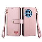 For OnePlus Ace 3 Pro Love Zipper Lanyard Leather Phone Case(Pink) - 2