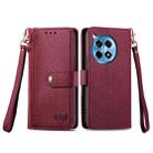 For OnePlus Ace 3 Pro Love Zipper Lanyard Leather Phone Case(Red) - 2