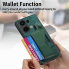 For Xiaomi Redmi Note 13 4G II K-shaped Slide Holder Card Slot Phone Case(Green) - 3