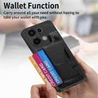 For Xiaomi Redmi Note 13 4G II K-shaped Slide Holder Card Slot Phone Case(Black) - 3