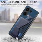 For Xiaomi Redmi Note 13 4G II K-shaped Slide Holder Card Slot Phone Case(Blue) - 2