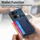 For Xiaomi Redmi Note 13 4G II K-shaped Slide Holder Card Slot Phone Case(Blue) - 3