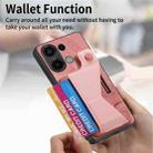 For Xiaomi Redmi Note 13 4G II K-shaped Slide Holder Card Slot Phone Case(Pink) - 3