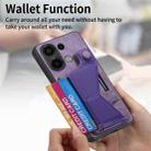 For Xiaomi Redmi Note 13 4G II K-shaped Slide Holder Card Slot Phone Case(Purple) - 3