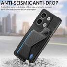 For Xiaomi Redmi Note 13 5G II K-shaped Slide Holder Card Slot Phone Case(Black) - 2