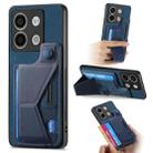 For Xiaomi Redmi Note 13 5G II K-shaped Slide Holder Card Slot Phone Case(Blue) - 1