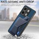 For Xiaomi Redmi Note 13 5G II K-shaped Slide Holder Card Slot Phone Case(Blue) - 2