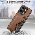 For Xiaomi Redmi Note 13 5G II K-shaped Slide Holder Card Slot Phone Case(Brown) - 2