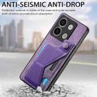 For Xiaomi Redmi Note 13 5G II K-shaped Slide Holder Card Slot Phone Case(Purple) - 2