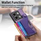 For Xiaomi Redmi Note 13 5G II K-shaped Slide Holder Card Slot Phone Case(Purple) - 3