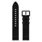 For Samsung Galaxy Watch 3 41mm 20mm SX Connector Metal Button Switch Leather Watch Band(Black) - 3