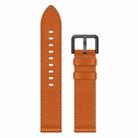 For Samsung Galaxy Watch 3 41mm 20mm SX Connector Metal Button Switch Leather Watch Band(Brown) - 3