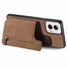 For Motorola G Power 5G 2024 Retro Leather Zipper Wallet Back Phone Case(Brown) - 3