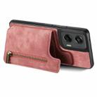 For Motorola G Stylus 5G 2024 Retro Leather Zipper Wallet Back Phone Case(Pink) - 3