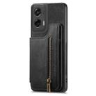 For Motorola G Stylus 5G 2024 Retro Leather Zipper Wallet Back Phone Case(Black) - 2