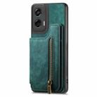 For Motorola G Stylus 5G 2024 Retro Leather Zipper Wallet Back Phone Case(Green) - 2