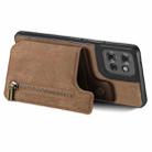 For Motorola Moto G Power 2025 5G Retro Leather Zipper Wallet Back Phone Case(Brown) - 3