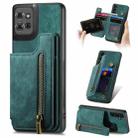 For Motorola Moto G Power 2025 5G Retro Leather Zipper Wallet Back Phone Case(Green) - 1