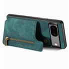 For Google Pixel 6 Retro Leather Zipper Wallet Back Phone Case(Green) - 3