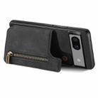 For Google Pixel 7 Pro Retro Leather Zipper Wallet Back Phone Case(Black) - 3