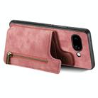 For Google Pixel 9a Retro Leather Zipper Wallet Back Phone Case(Pink) - 3