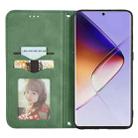 For Infinix Note 40 Pro  4G Retro Skin Feel Magnetic Flip Leather Phone Case(Green) - 3