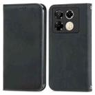 For Infinix Note 40 Pro  4G Retro Skin Feel Magnetic Flip Leather Phone Case(Black) - 1