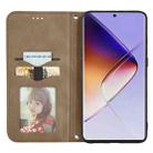 For Infinix Note 40 Pro  4G Retro Skin Feel Magnetic Flip Leather Phone Case(Brown) - 3