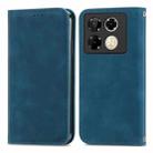 For Infinix Note 40 Pro  4G Retro Skin Feel Magnetic Flip Leather Phone Case(Blue) - 1