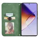 For Infinix Note 40 Retro Skin Feel Magnetic Flip Leather Phone Case(Green) - 3