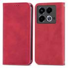 For Infinix Note 40 Retro Skin Feel Magnetic Flip Leather Phone Case(Red) - 1