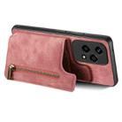For Honor 60 Retro Leather Zipper Wallet Back Phone Case(Pink) - 3
