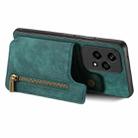 For Honor 80 Retro Leather Zipper Wallet Back Phone Case(Green) - 3