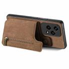 For Honor 80 SE Retro Leather Zipper Wallet Back Phone Case(Brown) - 3